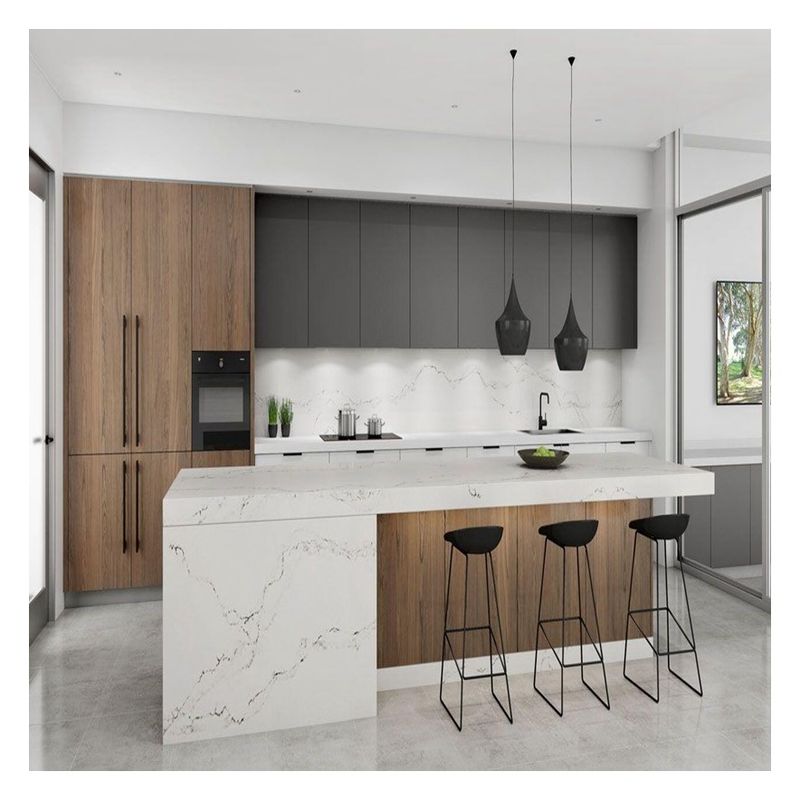 Ingrosso Customized Ral Color Chart Arredamento da cucina in legno per il design moderno