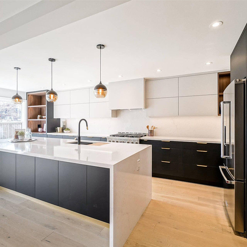 Dimensioni personalizzate Moderni Disegni Matti Armadi di cucina classici per lo stile di design moderno