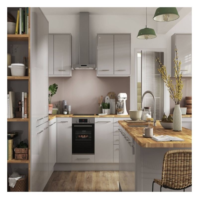 Facile pulito vantaggio personalizzazione lucido arredamento di cucina in stile moderno per appartamento