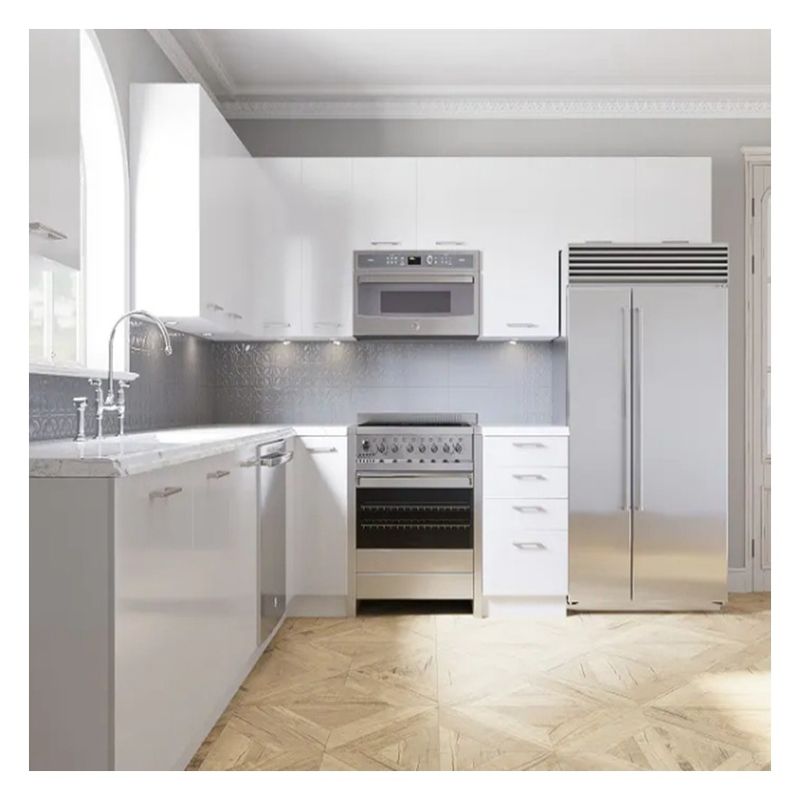 Facilità di pulizia funzionalità colore personalizzato armadiene di cucina in stile moderno per appartamento