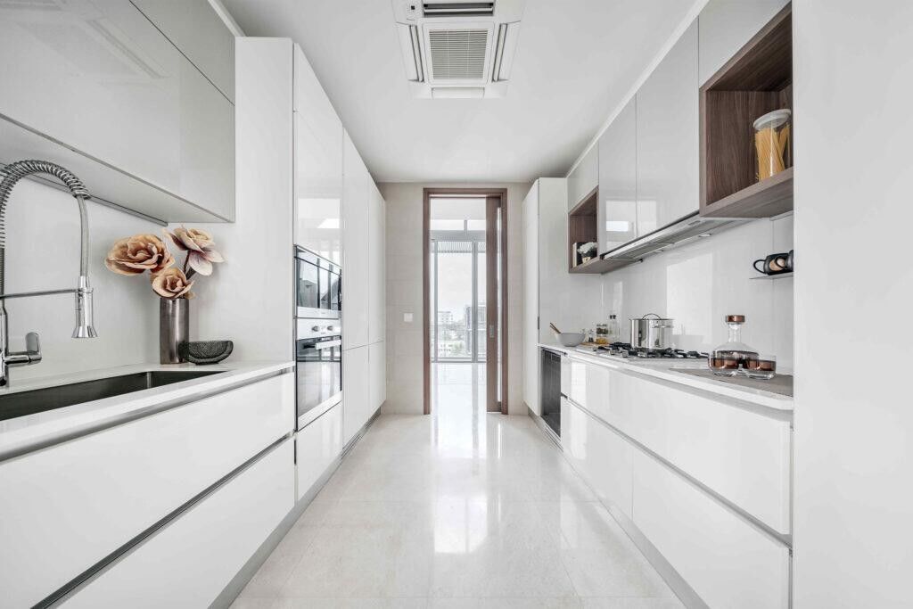 Verde lucido mobili australiani armadi da cucina per le dimensioni e le case dei clienti moderni