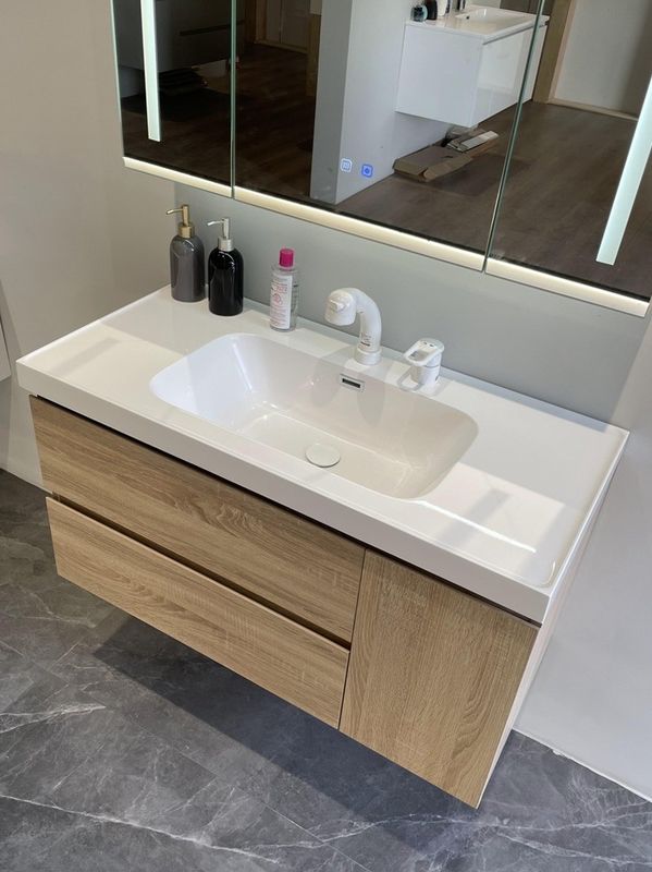 Hotel Bagno Rectangle Parete Montata Vanità Con Decorazione Quartzo Pietra