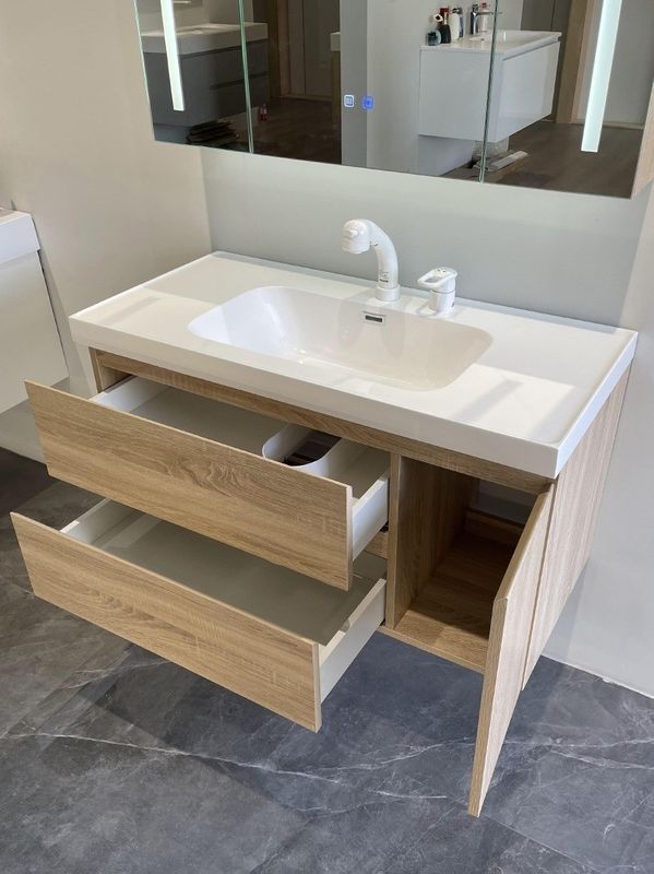 Hotel Bagno Rectangle Parete Montata Vanità Con Decorazione Quartzo Pietra