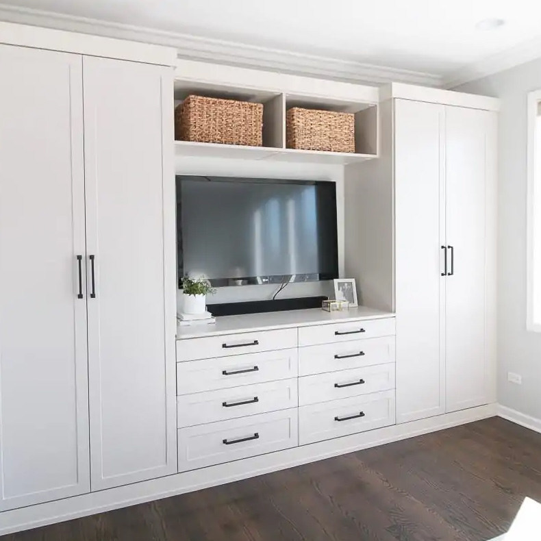 Miglior walk in open style armadio in legno bianco laminato per camera da letto camera da letto lusso