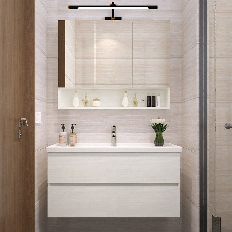 Moderno Euro Stile Legno Massello Bagno Autonomo Vanità con PVC / Verniciatura Porta Finitura