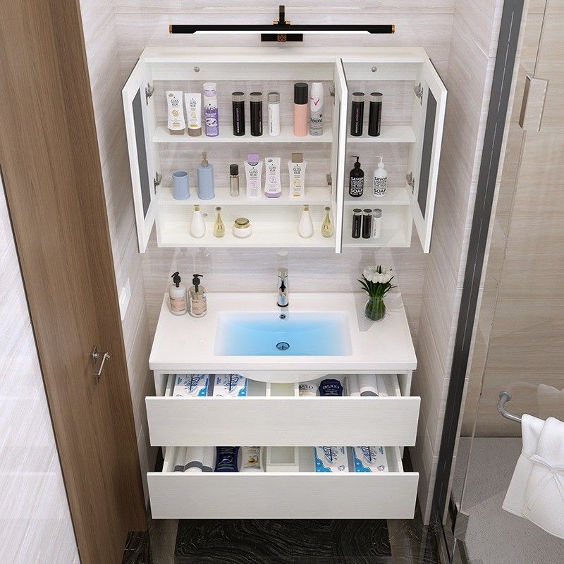 Moderno Euro Stile Legno Massello Bagno Autonomo Vanità con PVC / Verniciatura Porta Finitura