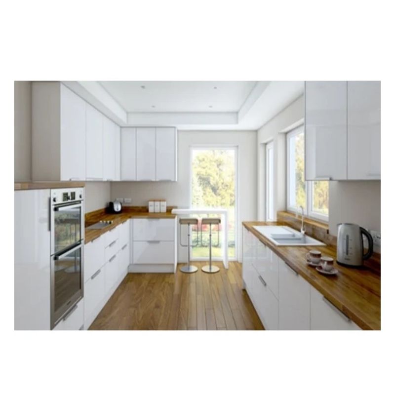 Armadi modulari per piccole cucine in finitura lucida lucida e colore Ral personalizzato