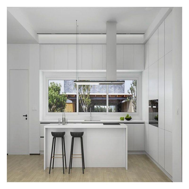 Disegni di colori personalizzati Armadi da cucina eleganti bianchi lucidi Armadi in legno massello