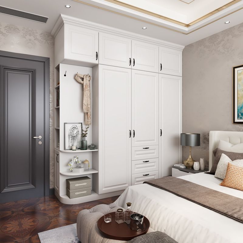 Armadio di camera da letto moderno in legno a misura personalizzata con stile europeo e stile pannello