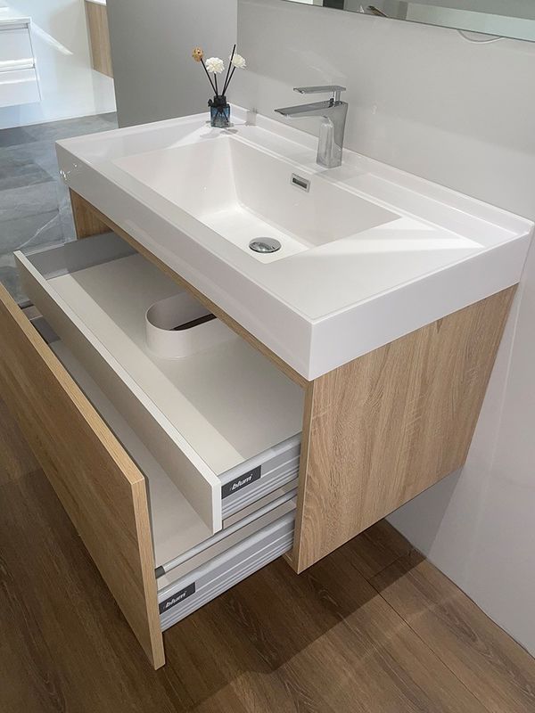 Scatole Slide Arredamento in stile euro Parete appesa doppio lavandino Armadio vasca bagno Vanity Set