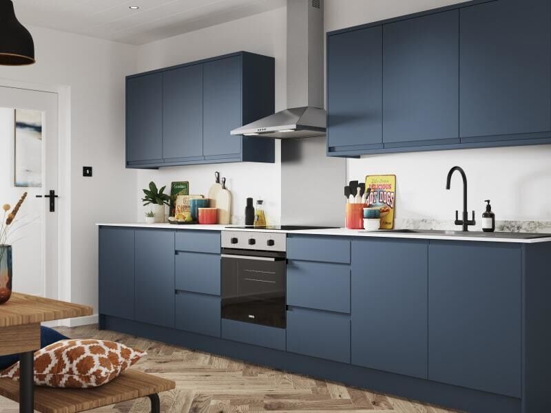 Armadio da cucina completo con materiale Mdf in stile di design moderno