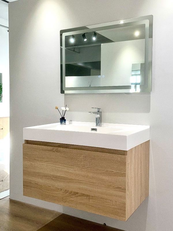 Scatole Slide Arredamento in stile euro Parete appesa doppio lavandino Armadio vasca bagno Vanity Set