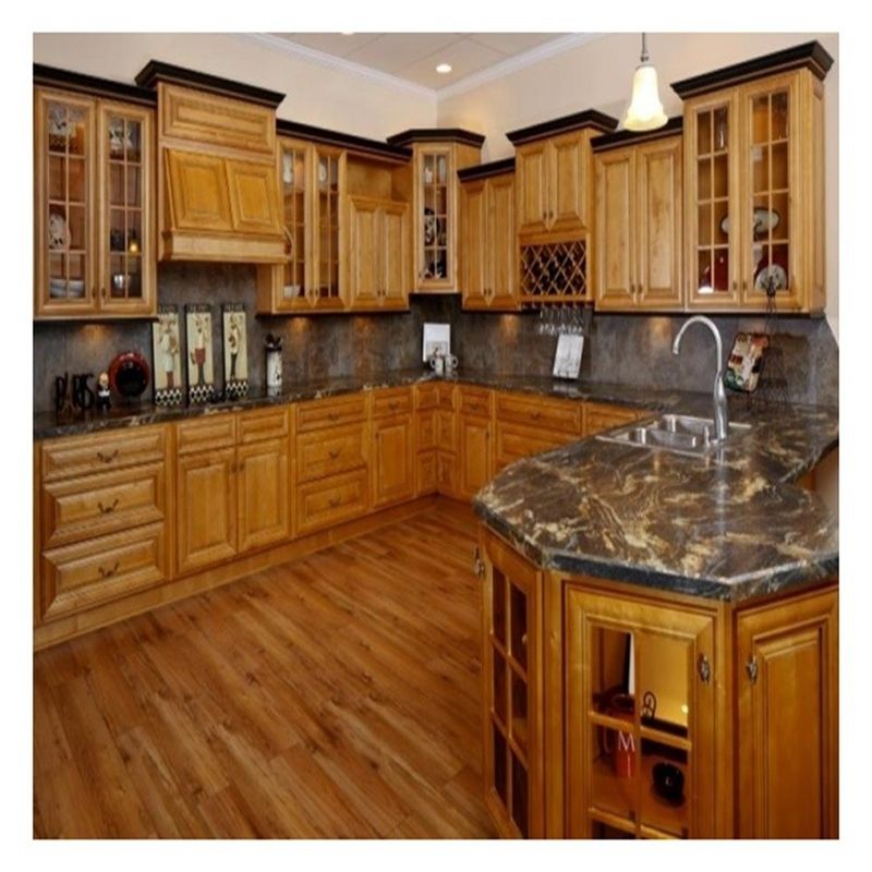 CAD / 3D armadietti da cucina in stile shaker in legno massello rustico con disegni di isole da cucina