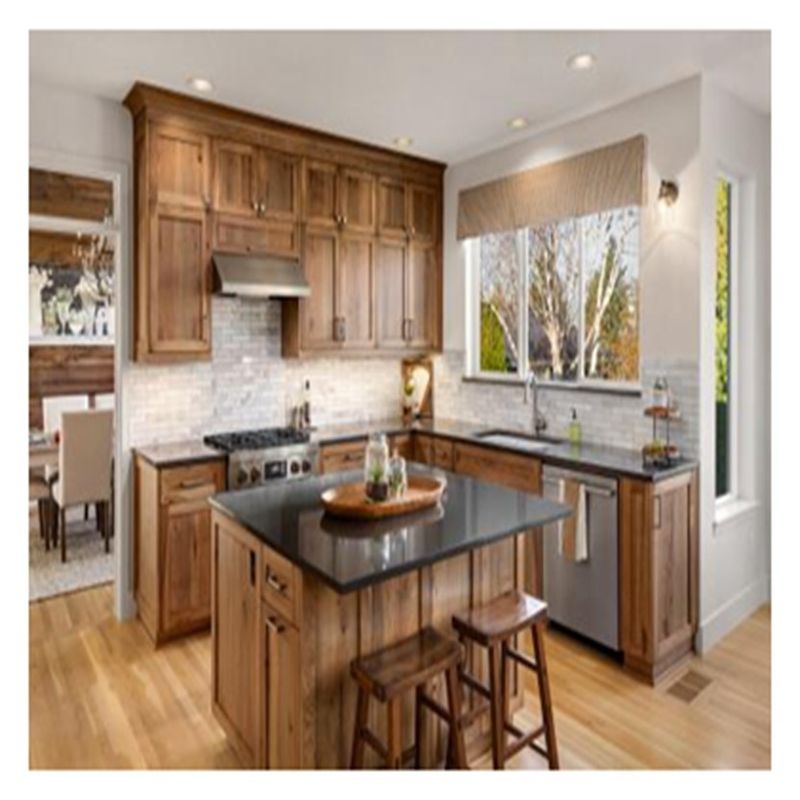 CAD / 3D armadietti da cucina in stile shaker in legno massello rustico con disegni di isole da cucina