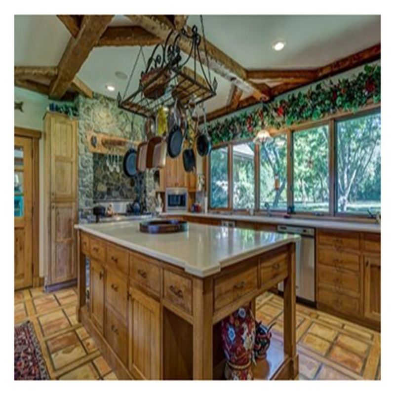 CAD / 3D armadietti da cucina in stile shaker in legno massello rustico con disegni di isole da cucina