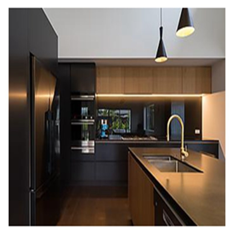 Armadietti da cucina modulari sconto Porte in cartone di melamina a grana scura per grandi cucine