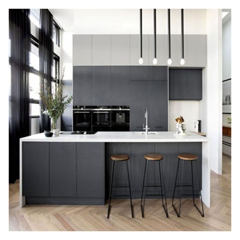 CAD/3D Armadi da cucina in legno massello con isola centrale
