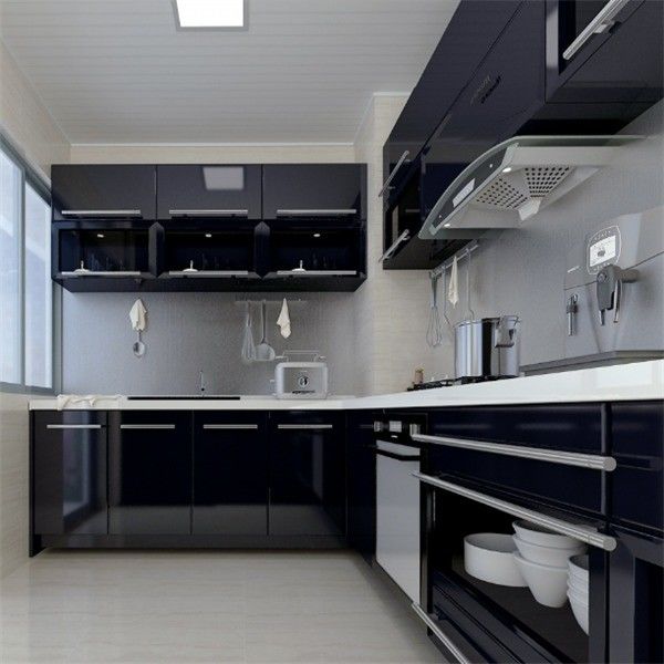 Finitura in rivestimento di PVC nero, con design moderno e colore personalizzato