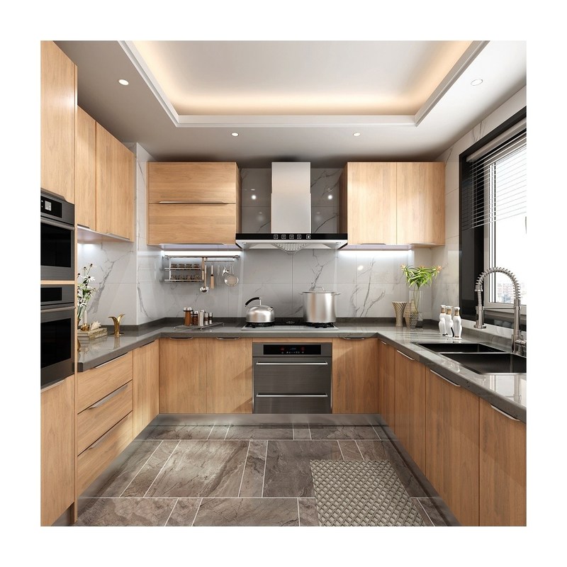 Set completo di armadietti da cucina con vantaggio e personalizzazione impermeabile a prova di fuoco