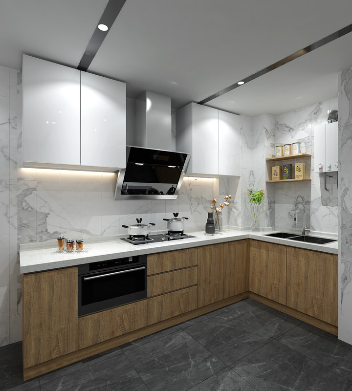 Set completo di armadietti da cucina con vantaggio e personalizzazione impermeabile a prova di fuoco