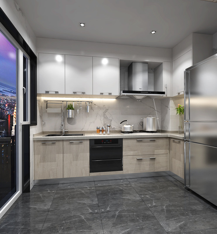 Set completo di armadietti da cucina con vantaggio e personalizzazione impermeabile a prova di fuoco