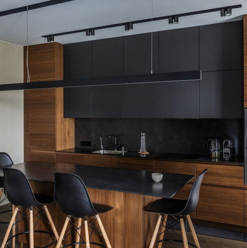 Armadietti da cucina modulari Set di mobili da cucina in vernice a colori di legno