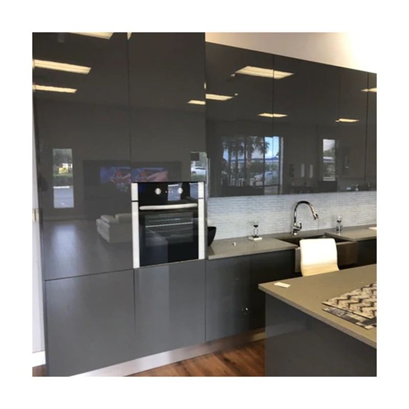 Armadio da cucina in lacca ad alto lucido con stile moderno personalizzato e pannello di porta in acrilico