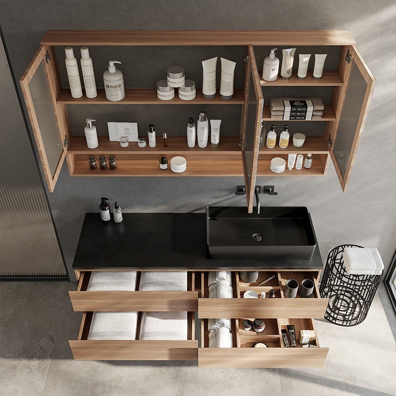 Rectangle Dimensioni personalizzate Appartamento stile moderno Bagno Vanity Set Ordine personalizzato