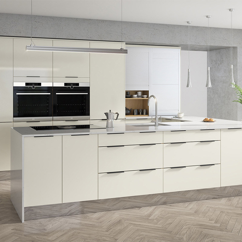 Armadi da cucina a colori di alluminio personalizzati impermeabili e durevoli per case di lusso moderne