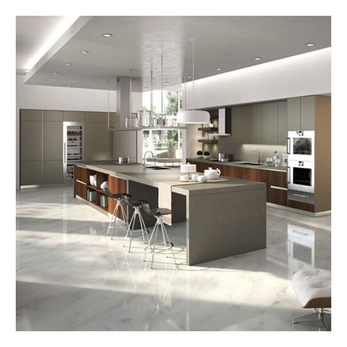 Armadi di legno massello di plancia minimalista moderno con colori e facciate di vetro personalizzati