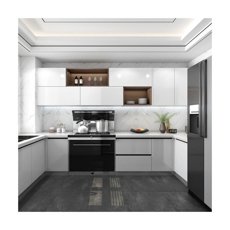 Scatole con cassetto completo, dispensa, armadietto da cucina in bianco, in MDF, per mobili da cucina
