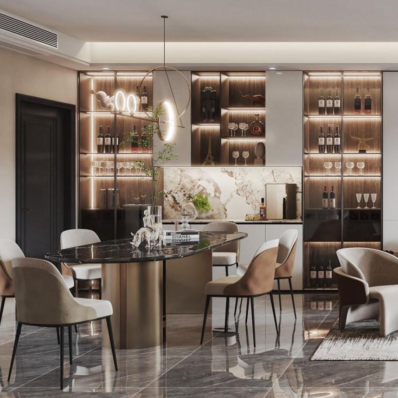 Armadi da cucina modulari a prezzi accessibili con cartone di melamina e hardware Blum in Sri Lanka