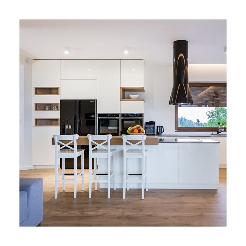 Moderno stile Compatto All-in-One Mobile Cucina Gabinetto Contemporaneo Bianco Smart Design