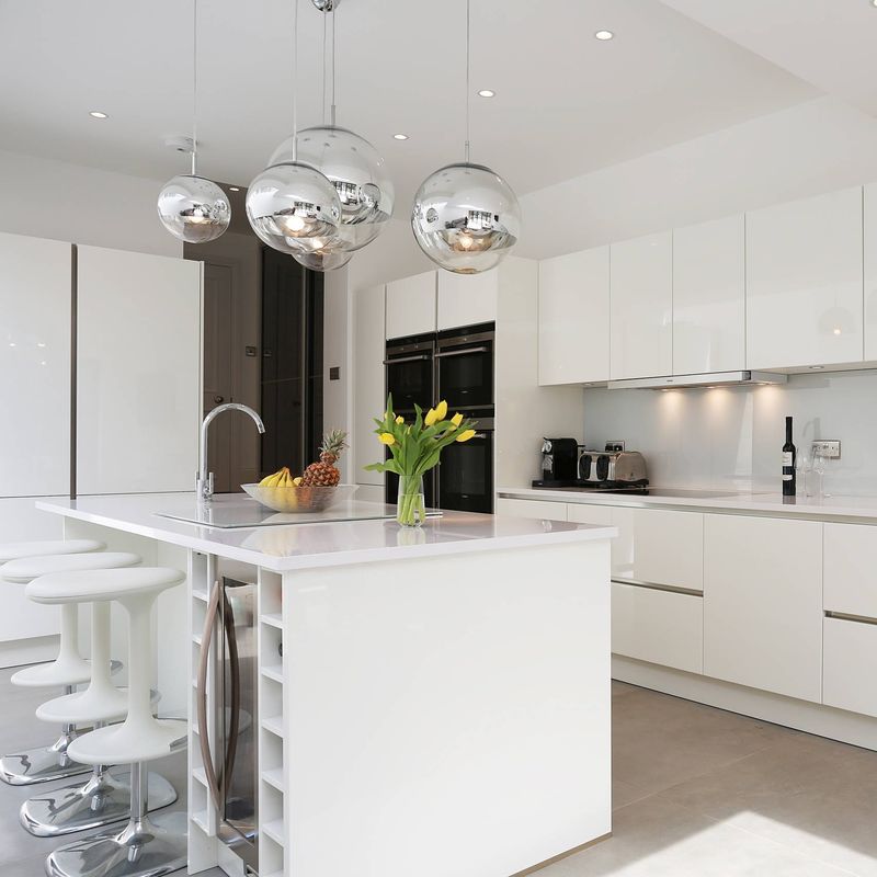 Moderno stile Compatto All-in-One Mobile Cucina Gabinetto Contemporaneo Bianco Smart Design