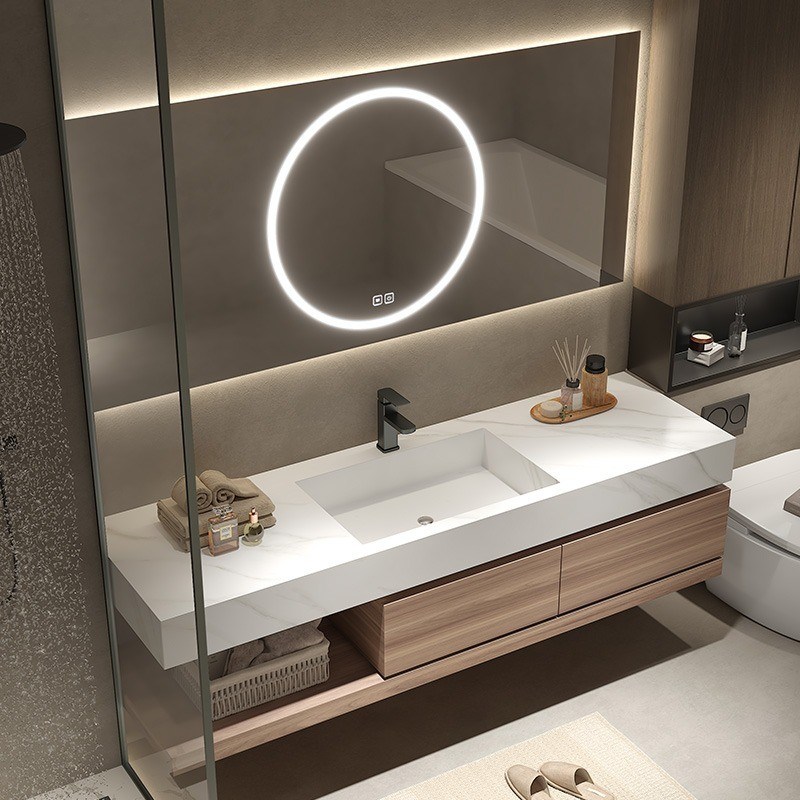 Moderno design armadi specchiati per dimensioni personalizzate Hotel bagno in legno vanità