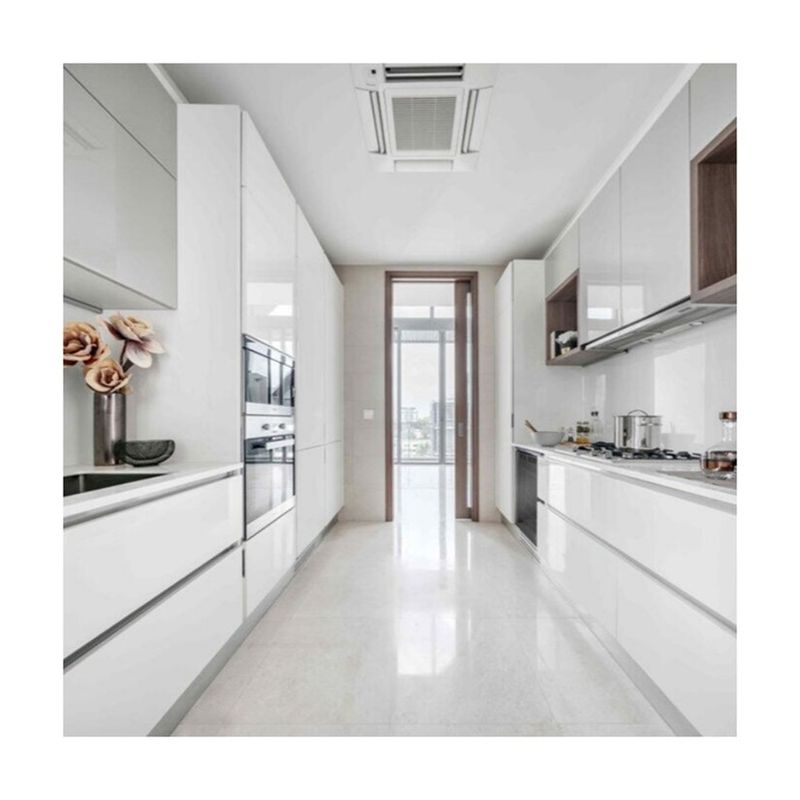 Arredamento di cucina a chiusura a rotelle di cartone acrilico a colori di rivestimento personalizzato per la cucina a scatola leggera