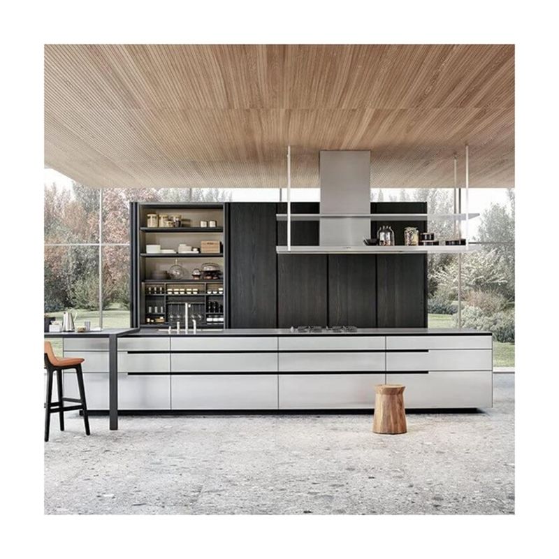 Set di armadietti da cucina in legno YALIG con resistenza all'acqua, resistenza al fuoco e hardware Blum