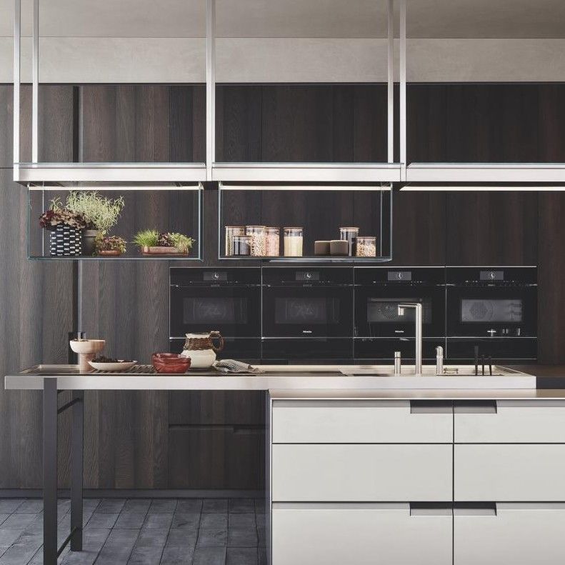Set di armadietti da cucina in legno YALIG con resistenza all'acqua, resistenza al fuoco e hardware Blum