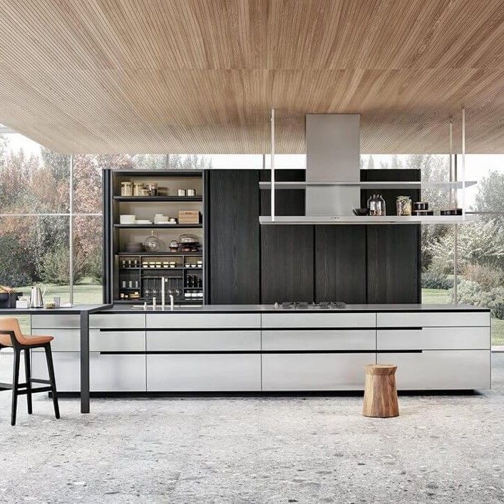 YALIG Arredamento da cucina in melamina Arredamento da cucina set con colore di rivestimento personalizzato