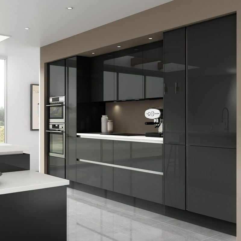 Mdf Armadio da cucina in lacca con PVC Membrana
