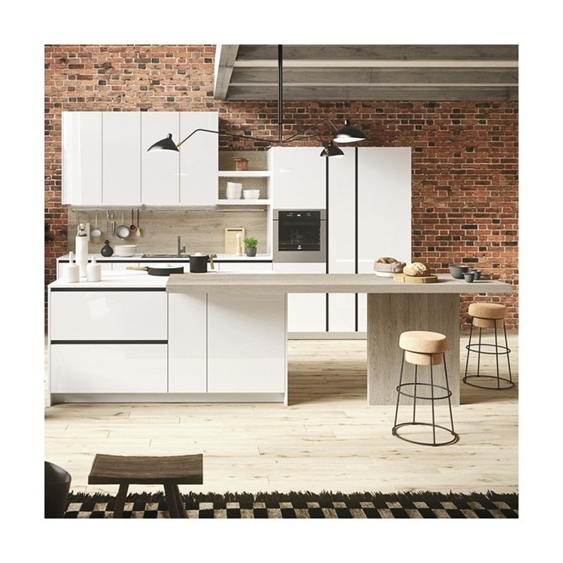 YALIG moderno armadio da cucina in lacca ad alto lucido personalizzato per lo stoccaggio sullo scaffale della cucina
