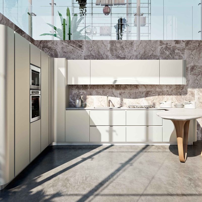 YALIG moderno armadio da cucina in lacca ad alto lucido personalizzato per lo stoccaggio sullo scaffale della cucina