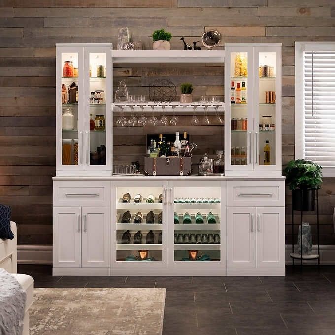 MR HDF Euro Style Arredamento per la casa su misura Bar di vino di lusso Contaglio High End Modern Home Bar Rack Vino