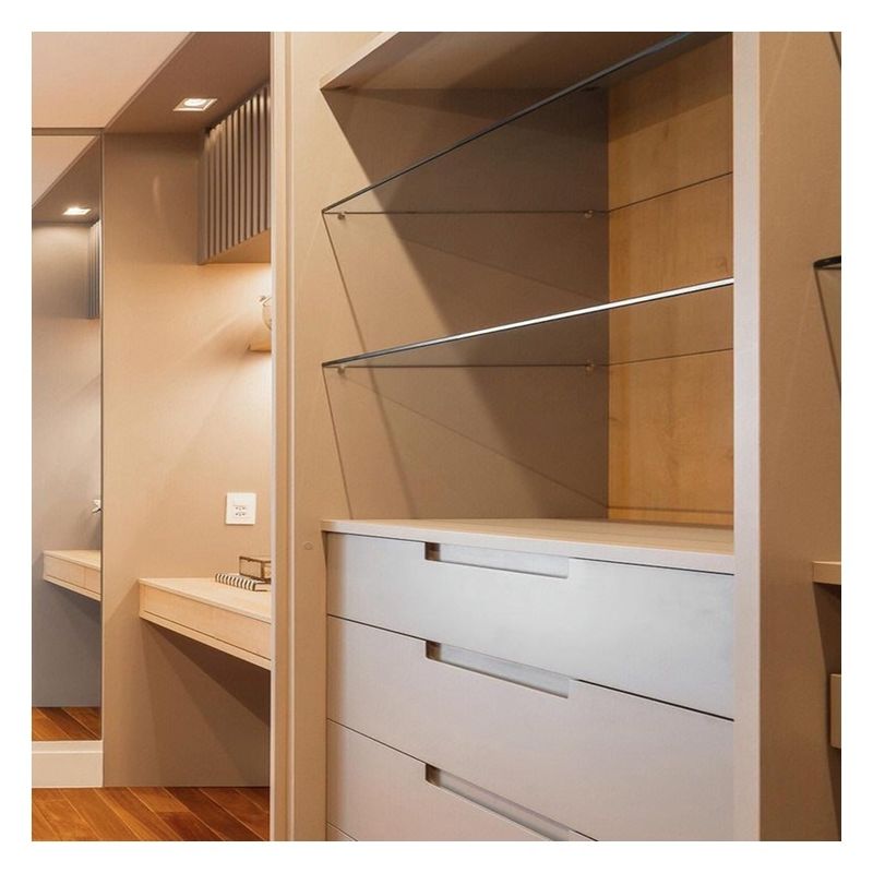 Disegno contemporaneo Porta in vetro nero pannello In legno massello Armadio camera da letto per appartamento