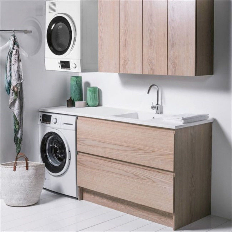 Semplice moderno YALIG 1200 grande armadietto di lavanderia in legno per la lavatrice in MDF