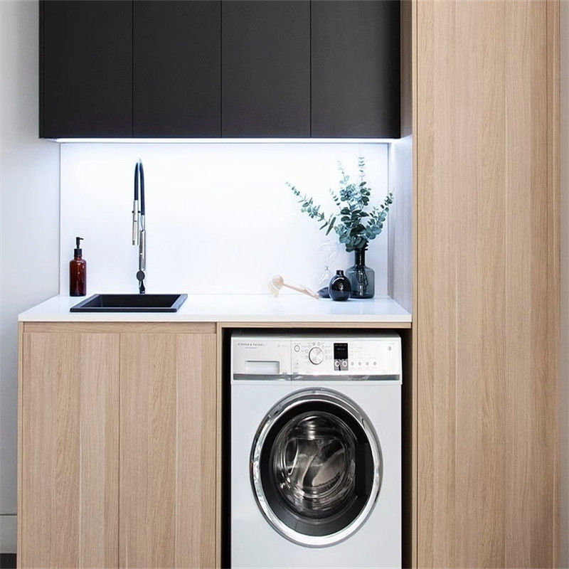 Semplice moderno YALIG 1200 grande armadietto di lavanderia in legno per la lavatrice in MDF