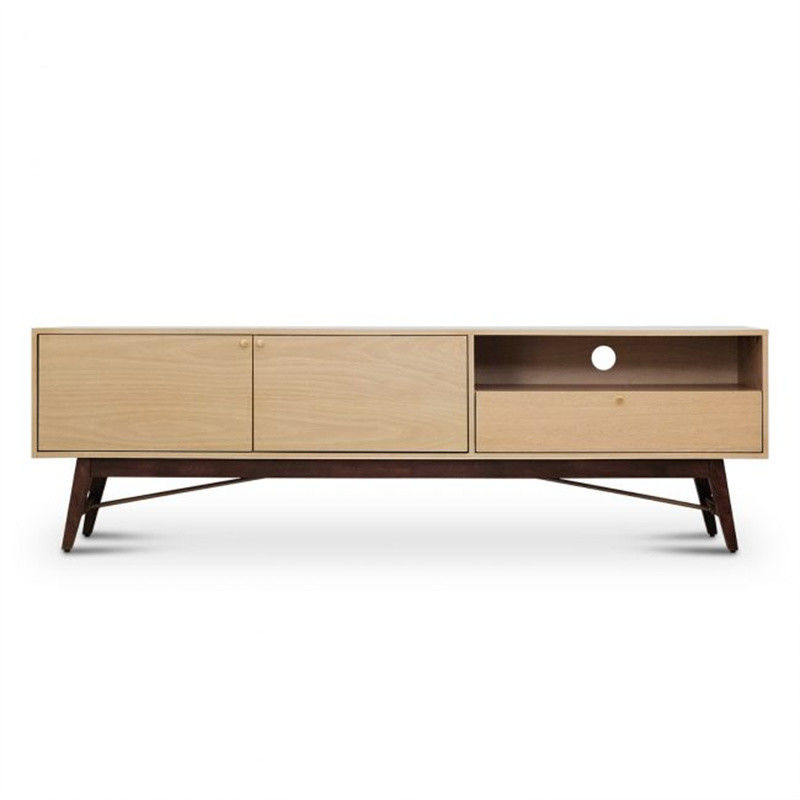Moderno grigio angolo curvo vetro TV Stand per soggiorno Elegante e personalizzabile