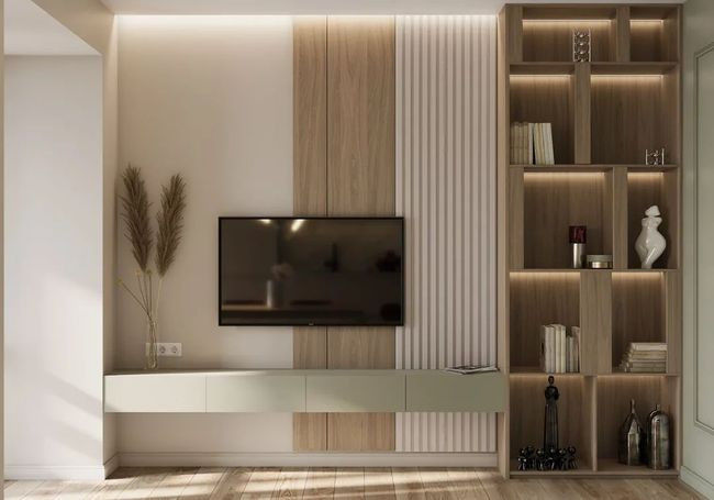 Personalizza le dimensioni del supporto televisivo Moderno Design Parete Unità per mobili per la casa di lusso in appartamento