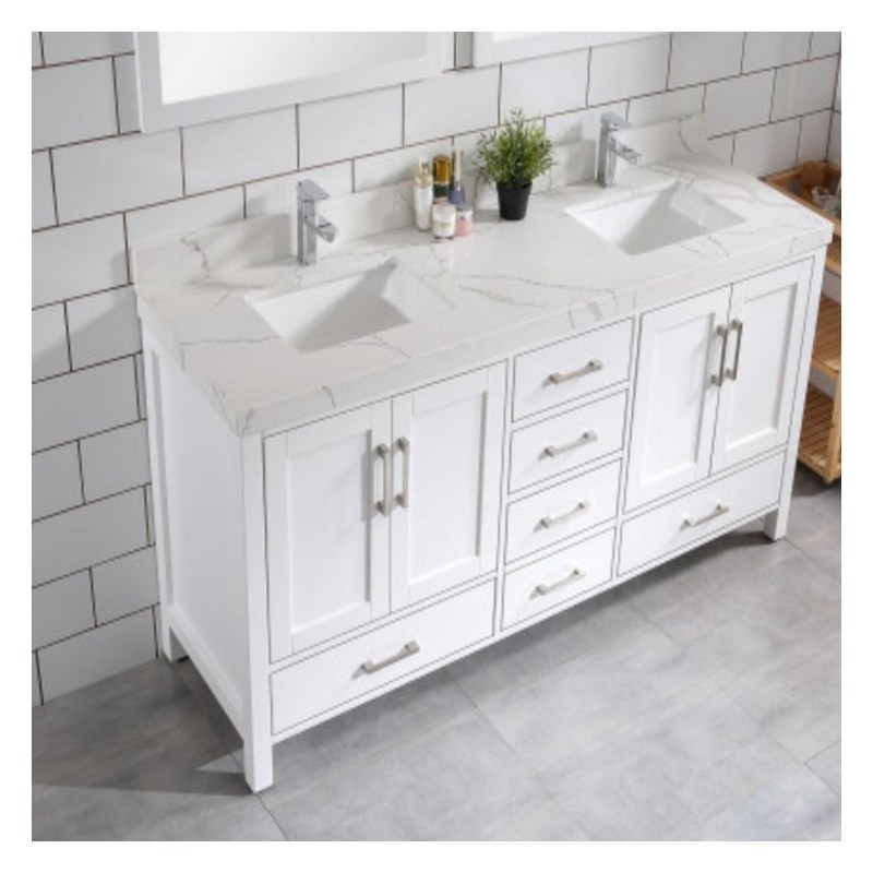 Arredamento bagno in stile moderno con tavolo in ceramica