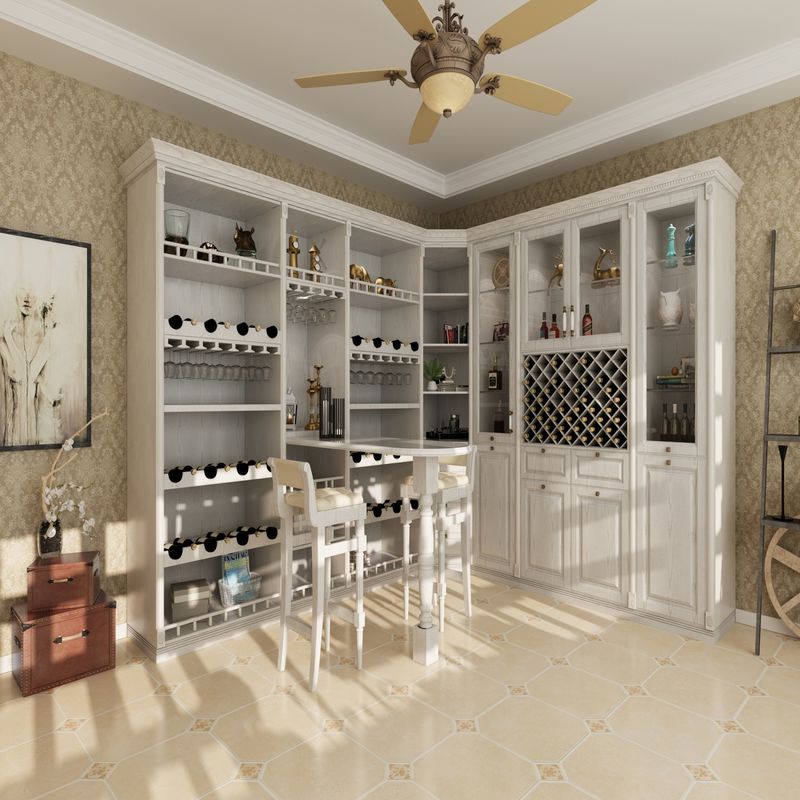 Gabinetto da pranzo in vetro da 18 mm con design moderno e stile in legno
